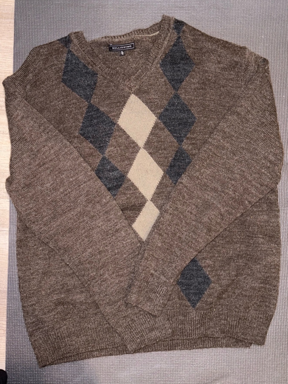 Argyle Print Sweater